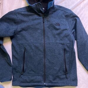 The North Face Men's Heathered Teal Full-Zip Performance Jacket